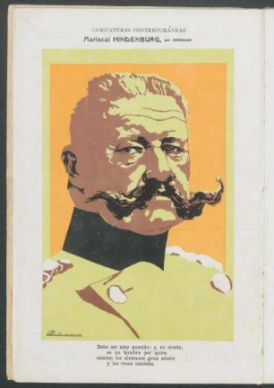 Mariscal Hindenburg : Caricaturas contemporáneas