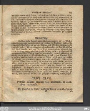 Casus XLVII. Phthisis infantis quatuor fere annorum ab achoribus retrocessis.