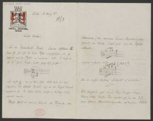 Brief an Ludwig Strecker (senior) und B. Schott's Söhne : 15.03.1915