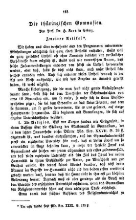 Die thüringischen Gymnasien : zweiter Artikel