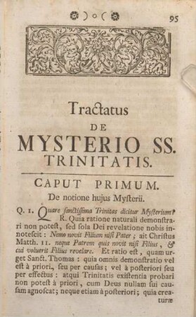 Tractatus De Mysterio SS. Trinitatis.