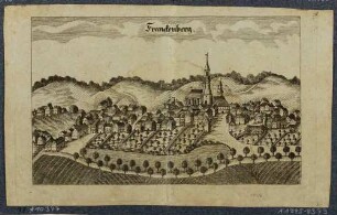 Stadtansicht von Frankenberg (Sachsen) mit der Kirche St. Aegidien