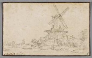 Windmühle am Wasser (an der Pferdeschwemme vor dem Haarlemer Tor in Amsterdam)