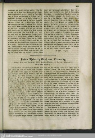 Jakob Heinrich Graf von Flemming, Königl. Poln. und Churfürstl. Sächs. Premier-Minister und General-Feldmarschall