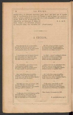 A Cecilia.