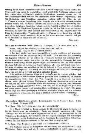 459, Hefte zur Christlichen Welt. (Heft 57). 1906