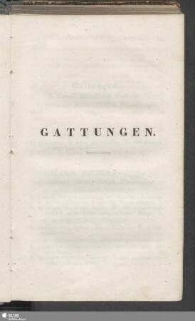 Gattungen