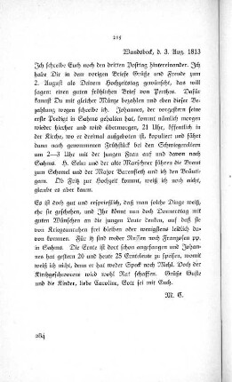 215 Wandsbeck, d. 3. Aug. 1813