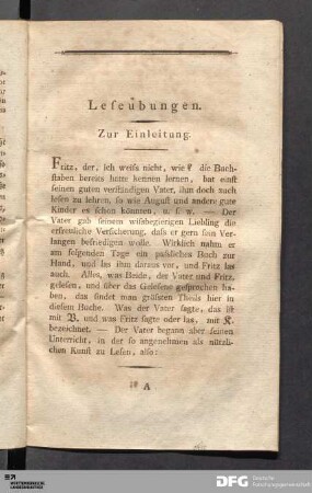 Leseübungen