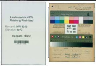 Entnazifizierung Heinz Rappard , geb. 01.07.1921 (Vertreter)