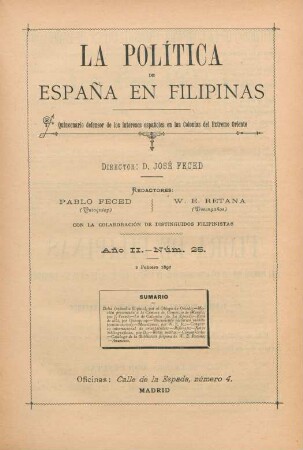 Núm. 25 [26]. 2 Febrero 1892