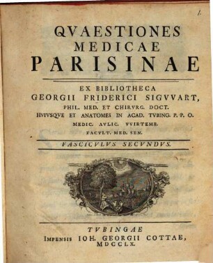 Qvaestiones Medicae Parisinae, 2. [Quaestiones Medicae Anni MDCCXXXXIII]