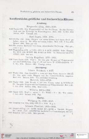 Neufürstliche, gräfliche und freiherrliche Häuser (Nr. 5632 - 6650)