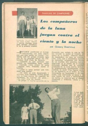 Los compañeros de la luna juegan contra el viento y la noche : Familias de campeones