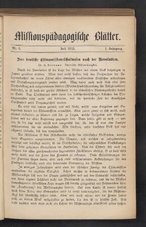 Nr. 4. Juli 1913