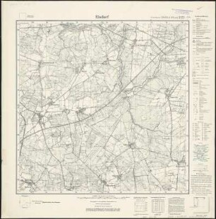 Meßtischblatt 2722 : Elsdorf, 1938 : Elsdorf. - Hrsg. 1899, bericht. 1913, einz. Nachtr. 1938. - 1:25000. - [Berlin]: Reichsamt für Landesaufnahme, 1938. - 1 Kt.