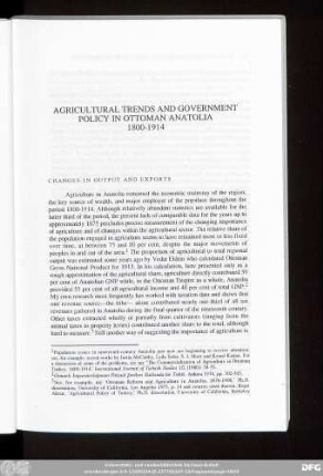 Agricultural Trends And Government Policy In Ottoman Anatolia 1800-1914