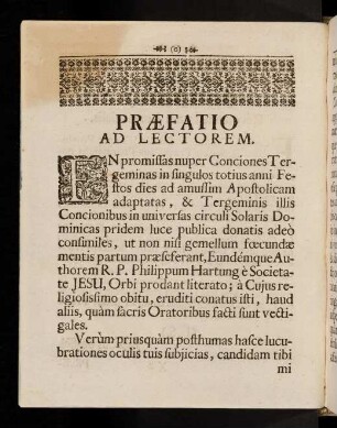Praefatio Ad Lectorem