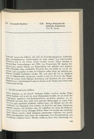 2.32 Einige Beispiele für lernende Automaten