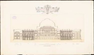 Reichstag, Berlin Zweiter Wettbewerb: Längsschnitt 1:200