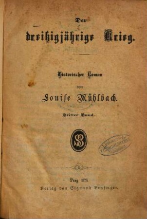 Der dreissigjährige Krieg : Historischer Roman von Louise Mühlbach, 3