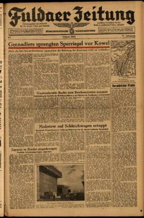 Ausgabe vom Sonntag, den 09. April 1944.