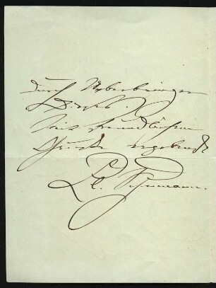 Brief von Clara Schumann an Heinrich Röver