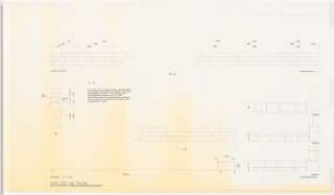 Grünflächen am Verwaltungsgebäude der Mannheimer Versicherungsgesellschaft, Mannheim: Mauern: 4 Grundrisse 1:10/1:100, 3 Ansichten, 1 Detail, Lichtpause von Inv.nr. HH 0505,010