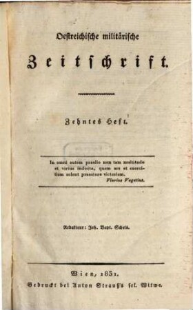 Oestreichische militärische Zeitschrift. 1831,4, 1831, 4