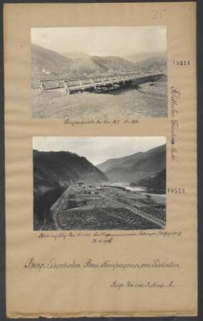 Straßenbrücke bei km 13,7. (Feldbahn Leondina-Luhi)