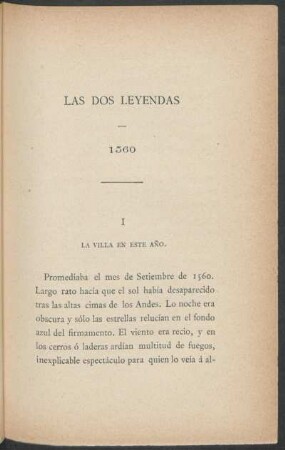 I - La villa en este año.