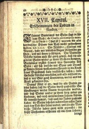 XVII. Capitul. Erscheinungen der Todten in Norden.