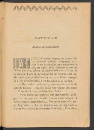 Capítulo VIII - Alianza incomprensible