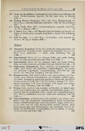 Möbel (Nr. 124-147)