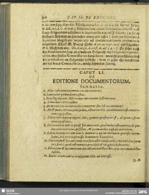 Caput LI. De Editione Documentorum