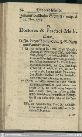 IX. Doctores & Practici Medicinae