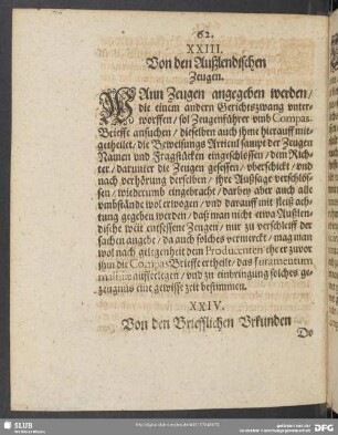 XXIV. Von den Briefflichen Urkunden