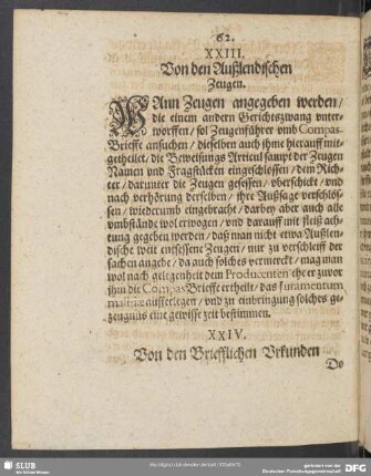 XXIV. Von den Briefflichen Urkunden