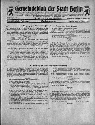 Sonderausgabe, 30. März 1927