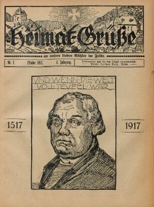 4.1917: Heimat-Grüße an unsere lieben Rühler im Felde