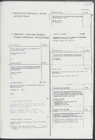 I. Sammelwerke, literarische Jahrbücher, allgemeine Anthologien, Zitatensammlungen