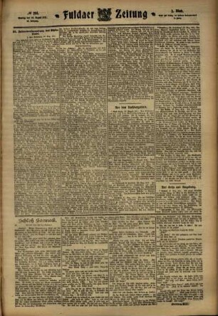 Zweite Ausgabe vom Montag, den 28. August 1911.