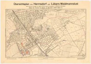 Übersichtsplan Hermsdorf und Lübars-Waidmannslust, Berlin: Lageplan 1:8000