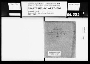 Designation der löwensteinischen leibeigenen Untertanen im Amt Habitzheim