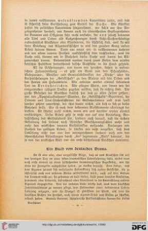 Ein Buch vom deutschen Drama