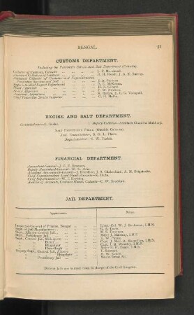 Excise And Salt Department.