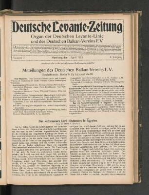 Das Reformwerk Lord Kitcheners in Ägypten