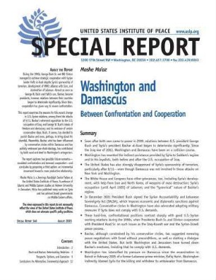 Washington and Damascus : between confrontation and cooperation