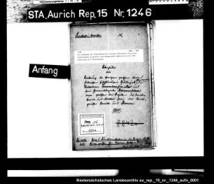 Die Änderung der Gemeindegrenzen zwischen Meerhusen-Victorbur-Tannenhausen einerseits und Berumerfehn andererseits mit den Änderungen der Ämtergrenzen