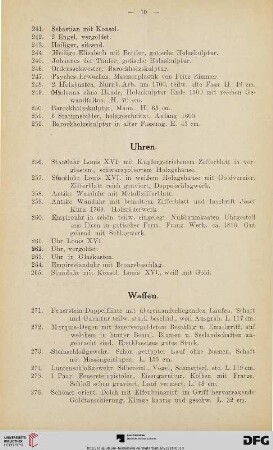 Uhren (Nr. 256-265)